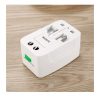 TazTeck Universal Worldwide Travel Adapter Plug with Dual-USB Charging Ports (White) UK US EU AU - Image 4