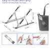 TazTeck Multi-Position Foldable Notebook Bracket Adjustable Aluminum Alloy Laptop Stand Holder Overheat Protection for All Mobiles, Tablets, Laptops, Notebooks, MacBook etc. - Image 4